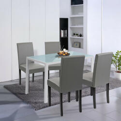 Leziter Mira 4+1 étkező garnitúra fehér-szürke