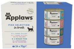 Applaws Cat Adult Fish Selection Multipak in Broth 24x70 g halas ízek keveréke levesben