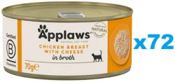 Applaws Cat Csirkemell sajttal húslevesben 72x70 g
