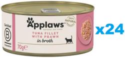 Applaws Cat Tonhal és garnélarák húslevesben 24x70g