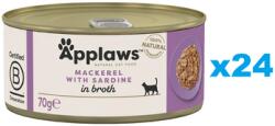 Applaws Cat Makréla és szardínia húslevesben 24x70 g