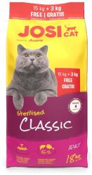Josera JosiCat Classic Sterilised száraz táp ivartalanított macskáknak 15kg + 3kg ajándék