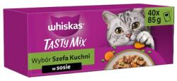 Whiskas Adult Tasty Mix Séf választása 40x85 g nedves teljes értékű táplálék felnőtt macskák számára szószban