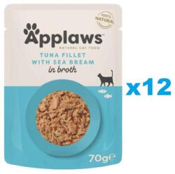 Applaws Cat Tonhalfilé tengeri herkentyűvel húslevesben 12x70 g