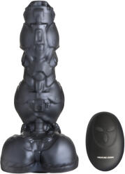 Creature Cocks Cyborg Cock Thrusting & Vibrating Silicone Dildo Dark Silver Vibrator