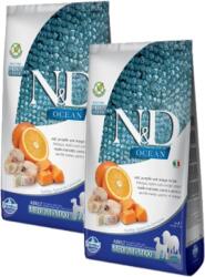  Farmina Farmina N&D Ocean Canine Adult Medium&Maxi Tőkehal Tök&Narancs 2x12kg