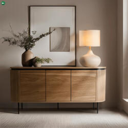 Mebel Elite BECK komód 160 cm, háromajtós, tölgy