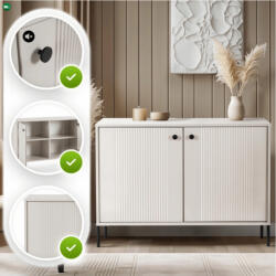 WIP Kétajtós komód 104 cm kasmír színben bordázott fronttal - SOFT