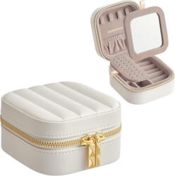 SONGMICS SONGMICS ANAH Kompakt Ékszertartó Doboz Tükörrel Fehér (EUZ-JBC179W01)