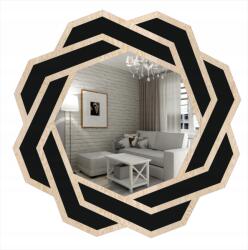 Kornik Akril tükör Ezüst 3D 50×50 cm Rétegelt lemez Hips fekete fényes (Lud003)