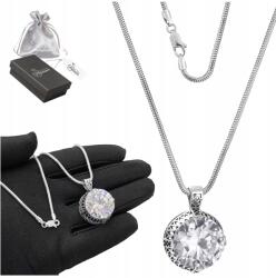 Ulex Premium Ezüst Nyaklánc Strassz Pr. 925 Szövött Vipera Elegáns 50 cm (AR-0262-ZM-CT-190/50 dla kobiety elegancki)