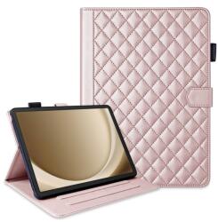  Husa LATTICE cu clapetă pentru Samsung Galaxy Tab A11+ roz deschis