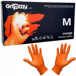 Zarys Nitril kesztyű Gripzzly narancssárga Orange Grip M 50 db (5906667180282)