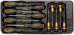 NEO TOOLS 84-247 precíziós csavarhúzó készlet műhelykocsitálcával, PZ, Torx, 12db (84-247)