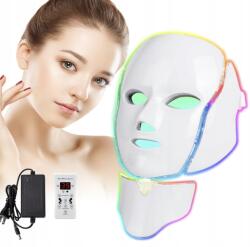  7 színű LED-es arc- és nyakfényterápiás maszk - Öregedésgátló és bőrápoló (Blue_Lotus_146)