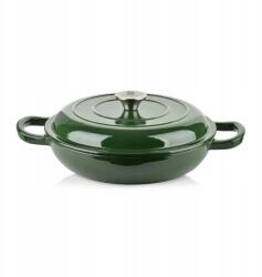 Mondex Alacsony, zománcozott öntöttvas sütőtál, zöld, 2, 4 literes (HTXD7991-PROM)