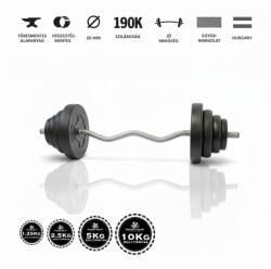 GazoFitness GazoFitness® Francia Rudas Súlyzó 41 Kg fekete