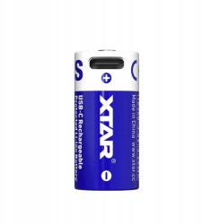 XTAR 16340/R-CR123 3, 7V Li-ion 900mAh akkumulátor Usb-c védelemmel (6977699220320)