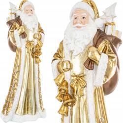 Art-Pol Mikulás Figura Ajándékokkal Arany-fehér nagy 35, 5cm karácsonyi (165326)