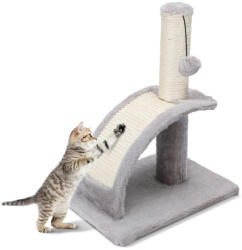  Macska kaparófa szórakoztató játékkal, szürke, 50 cm