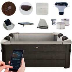 MSpa Hidromasszázs medence 6 személyes. merev négyzet alakú 850l Ajándék mSpa (OSLO)