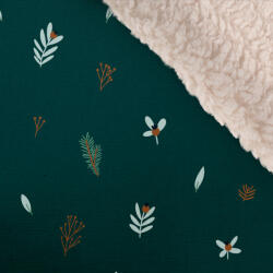 Takoy Téli softshell fehér báránybundával prémium smaragd ágacskák