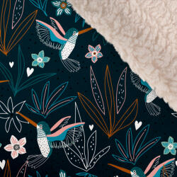 Takoy Téli softshell fehér báránybundával prémium éjszakai kolibri