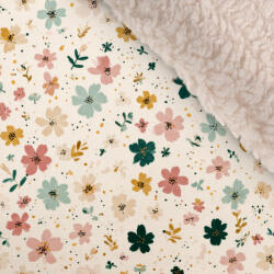 Takoy Téli softshell fehér báránybundával prémium mini virágok Romantikus délután