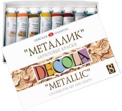  Metál akrilfesték DECOLA 8x18 ml (Metál akrilfesték DECOLA )