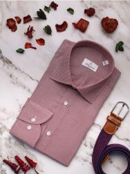 Elite Fashion Mazzaro bordó kockás ing - xl