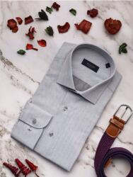 Elite Fashion Mazzaro szürke halszálka mintás ing - l