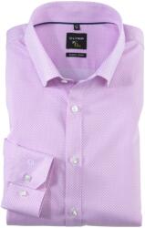 Elite Fashion Olymp no6 super slim rózsaszín apró mintás ing - 39