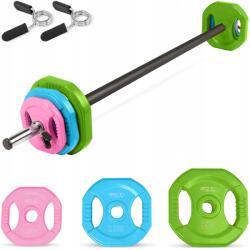 4FIZJO Súlyzó Acél Súlyzó Szett Griff Egyenes Otthoni Edzés Tányérok (Sztanga domowa gryf + obciążenie SZ01)