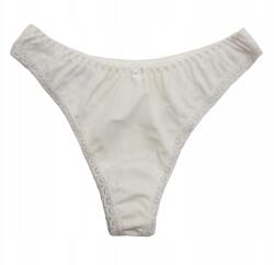  Női tanga bugyi csipke fehér masnival S