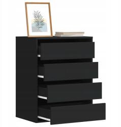 vidaXL komód, fekete, 60x41x76 cm, fa alapanyag (852871)