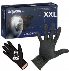 Zarys Nitril munkavédelmi kesztyű fekete Erős Gripzzly Zarys fekete XXL-es méret 50 db (Gripzzly BLACK_XXL)