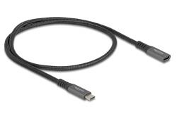 Delock Cablu de date Delock 80021, USB-C male - USB-C female, 0.5m, Black (80021)