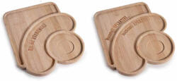 Decorer Set 2 platouri servire lemn cm 29 x 25 H (A51.58.76) Tava