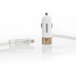 REMAX Autós töltő RCC-102 Usb 3, 4A 2 az 1-ben Micro Usb kábellel, (RCC102)