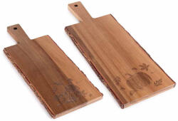 Decorer Set 2 platouri servire lemn maro 15, 5 x 42 H, 14, 5 x 35 H (A51.57.16) Tava