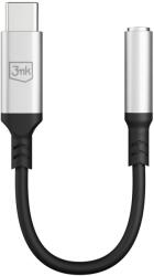 3mk Protection Cablu de date 3MK Adapter, tata USB-C la mama jack 3.5 mm, Argintiu (5903108518055)
