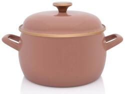 Metalac Oala cu Capac Metalac Mocha Mousse Email 7.5L Diametru 24CM Maro (388755)
