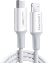 UGREEN Cablu de date UGREEN US171, USB-C/Lightning, 20W, 3A, 1.5m, Alb (6957303867486)