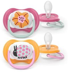 Philips Set 2 Suzete Philips-Avent Ultra Air SCF080/27 Ortodontice fara BPA 6-18luni Multicolor (SCF080/27)