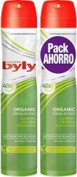 Byly Szett dezodor spray zöld tea kivonattal, Byly, Organic Extra Fresh, Unisex, 2 x 200 ml