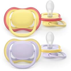 Philips Set 2 Suzete Philips-Avent Ultra Air SCF087/03 Ortodontice fara BPA 0-6luni Multicolor (SCF087/03)