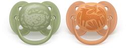 Philips Set 2 Suzete Philips-Avent Ultra Soft SCF093/06 Ortodontice +18luni Portocaliu/Fistic (SCF093/06)