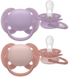Philips Set 2 Suzete Philips-Avent Ultra Soft SCF091/43 cu Disc Flexibil Ortodontice fara BPA 6-18luni Colorat (SCF091/43)