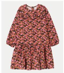 Coccodrillo Bő derekú, virágmintás ruha, rózsaszín, fekete, Többszínű, 110 CM (0000304483356_110)