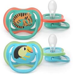 Philips Set 2 Suzete Philips-Avent Ultra Air SCF087/11 6-18luni Portocaliu/Verde (SCF087/11)